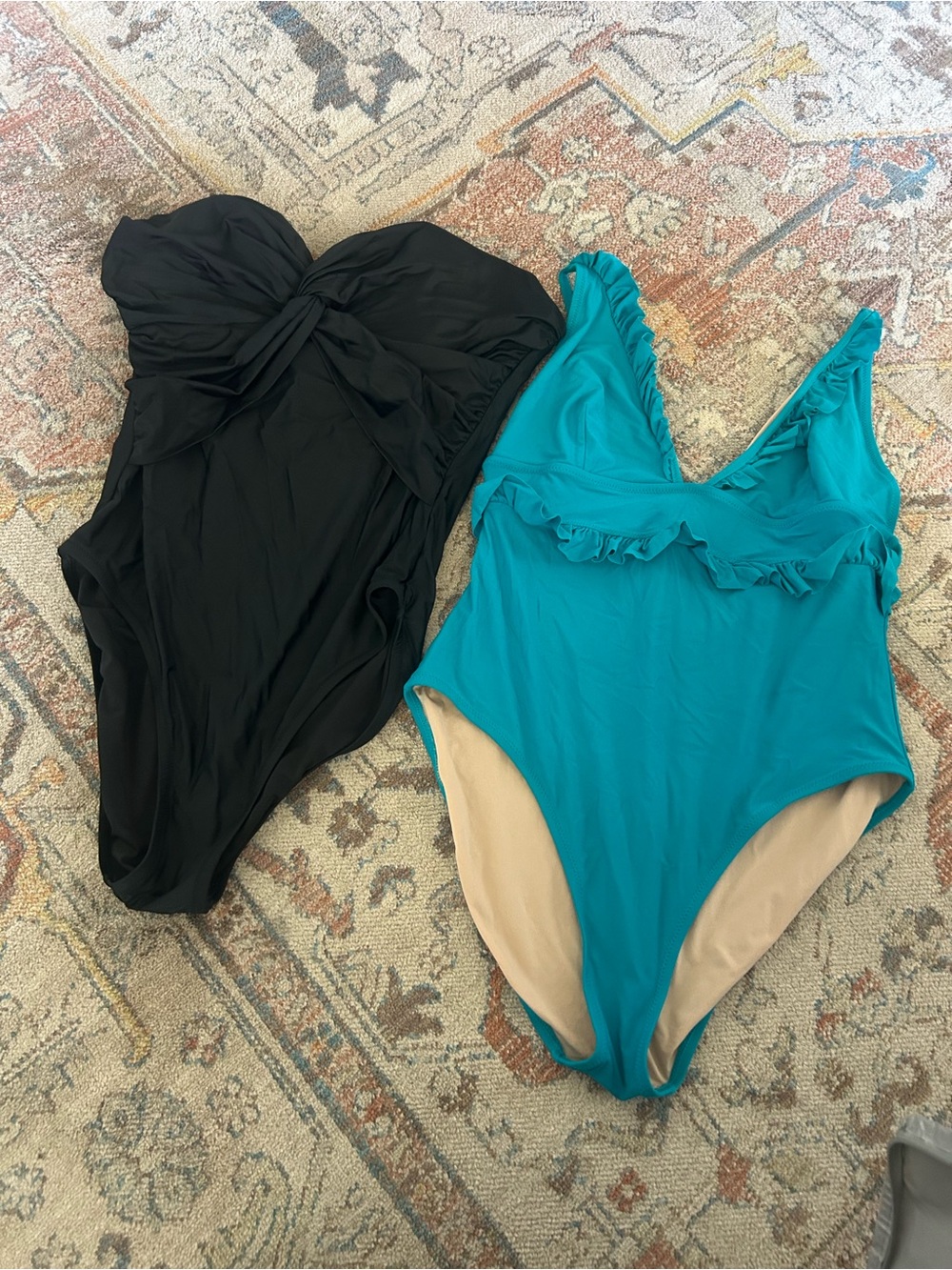 J. Crew One-Piece Swimsuits - Black and Teal Bundle
